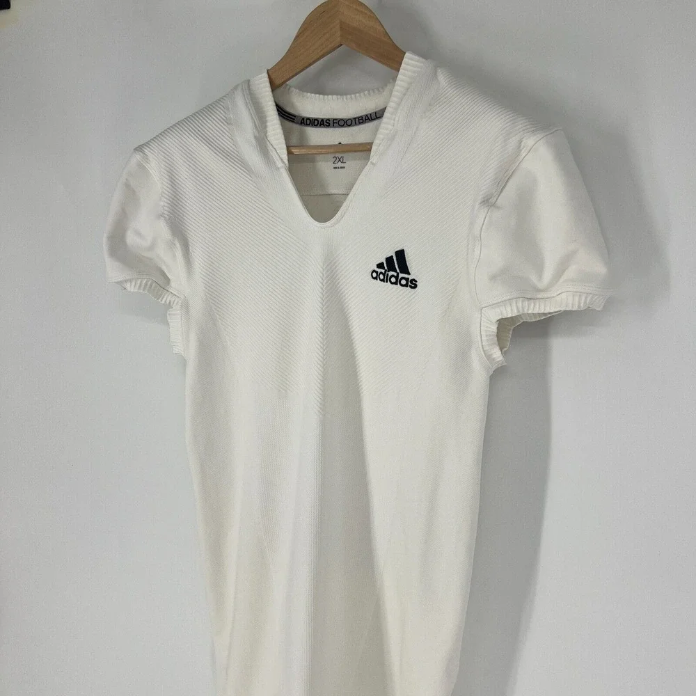 adidas Primeknit A1 Ghost‎ Football Jersey Mens Size 2XL White Black Logo DQ3446